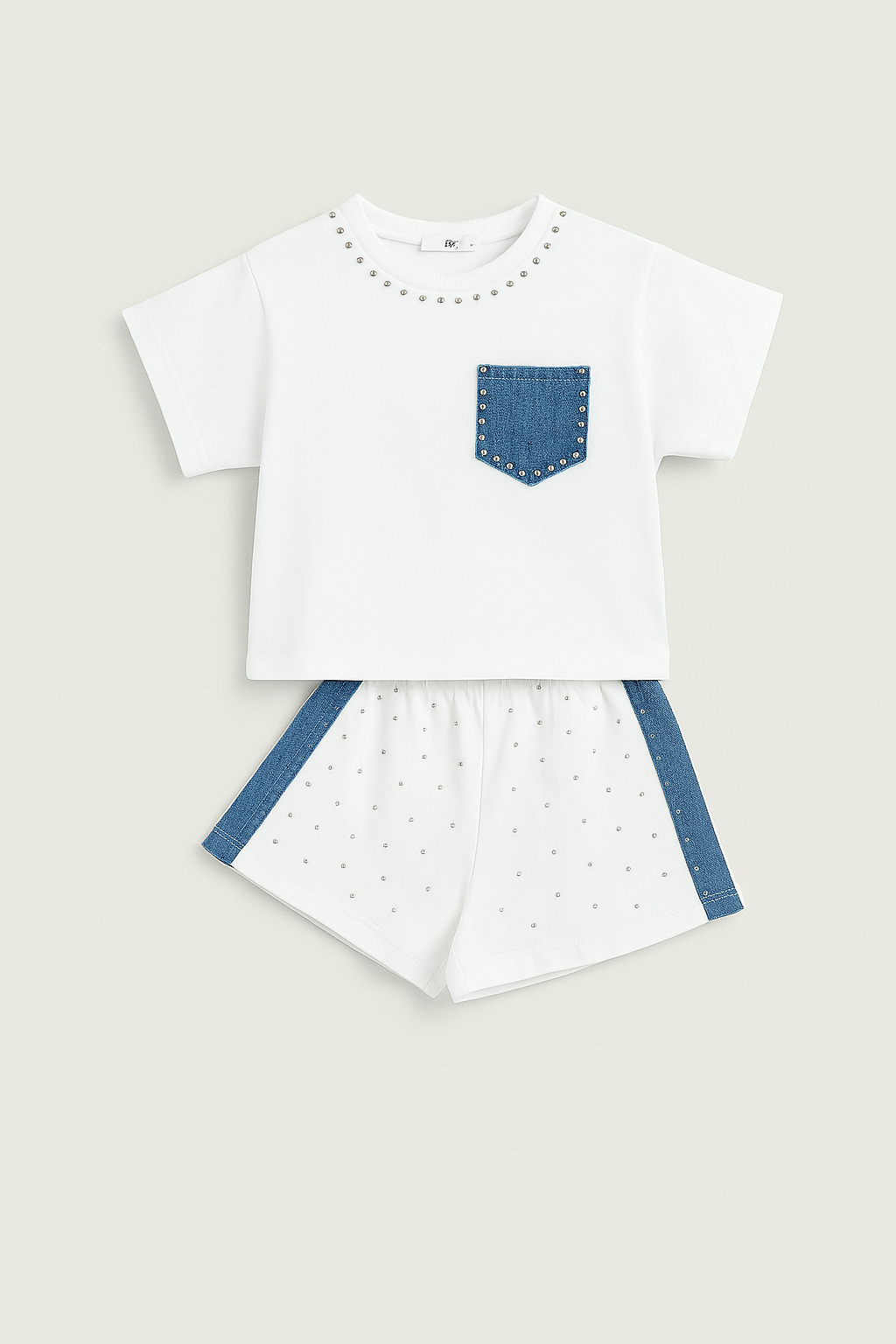 Ensemble Blanc & Jean à Strass – Style Décontracté Chic