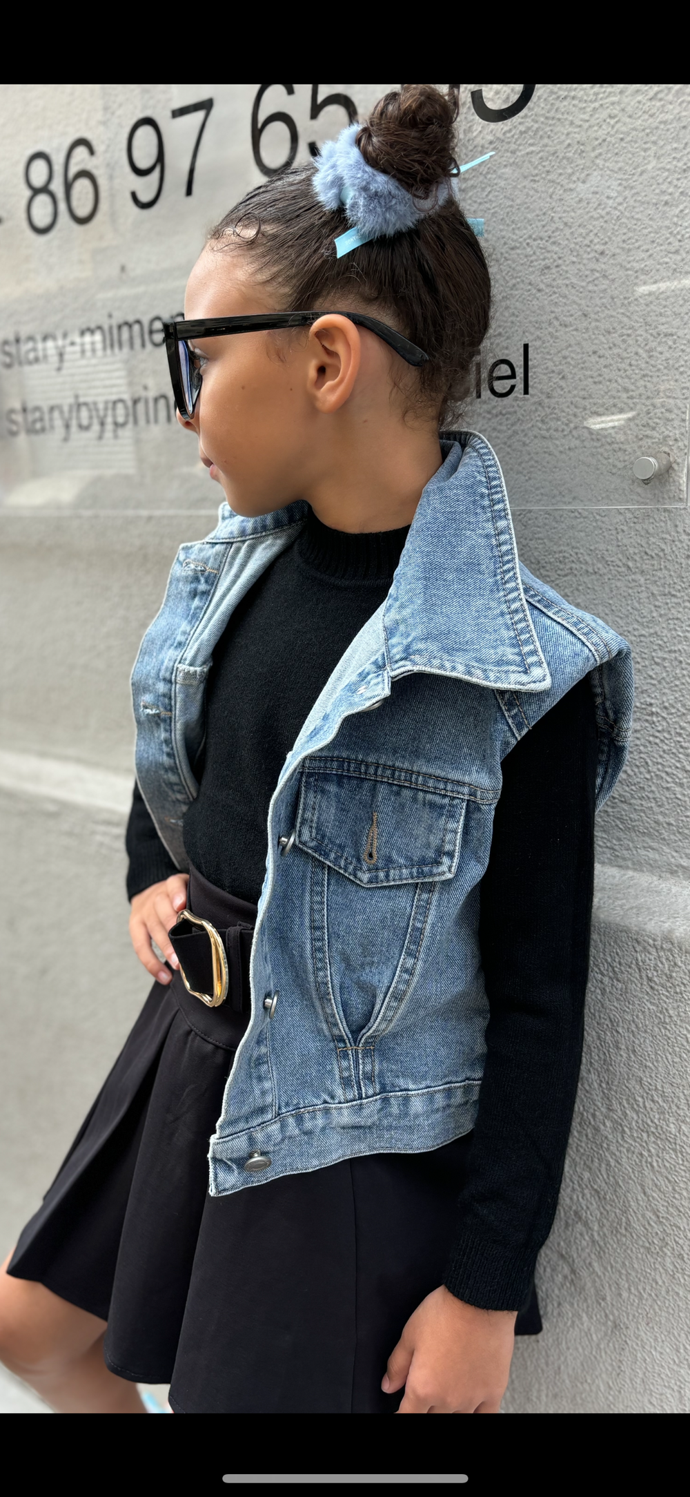 Veste jeans sans manche