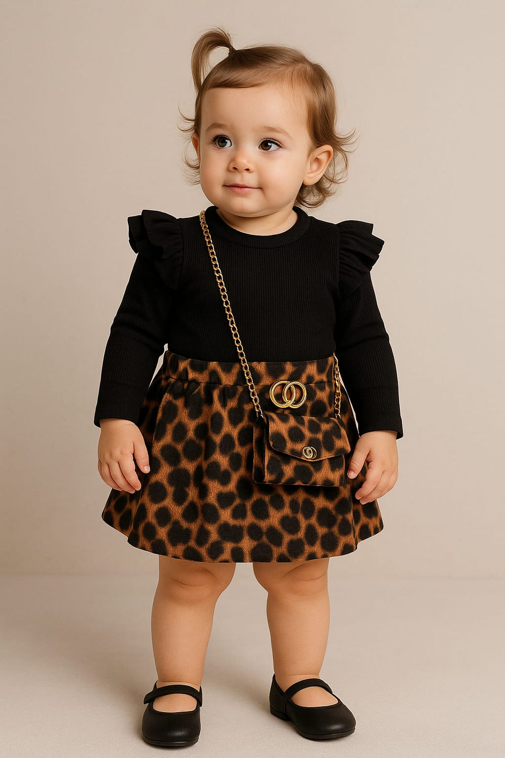Robe bébé fille léopard