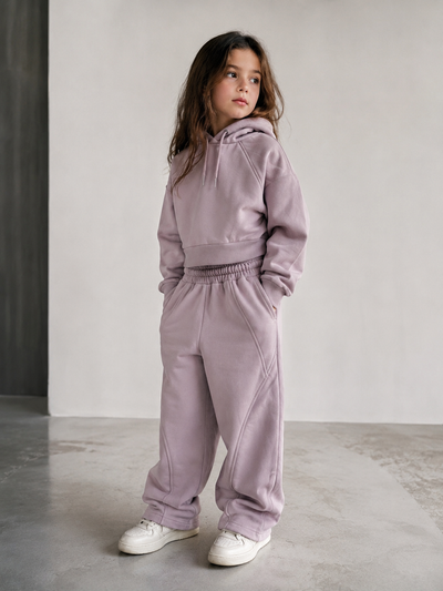 Ensemble Jogging Fille Oversize – Sweat à Capuche & Pantalon Large – Tenue Sportswear Tendance Fille 4ans-12ans