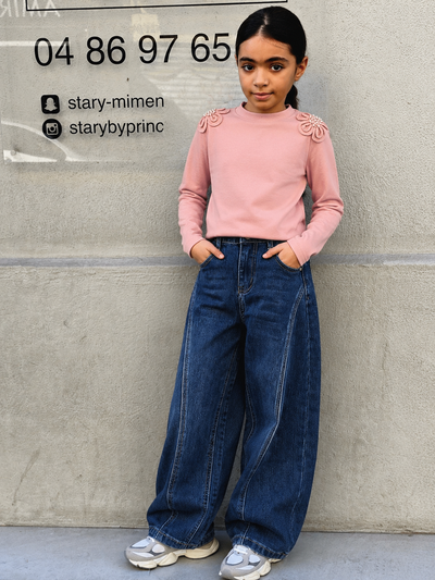 Jeans oversize fille
