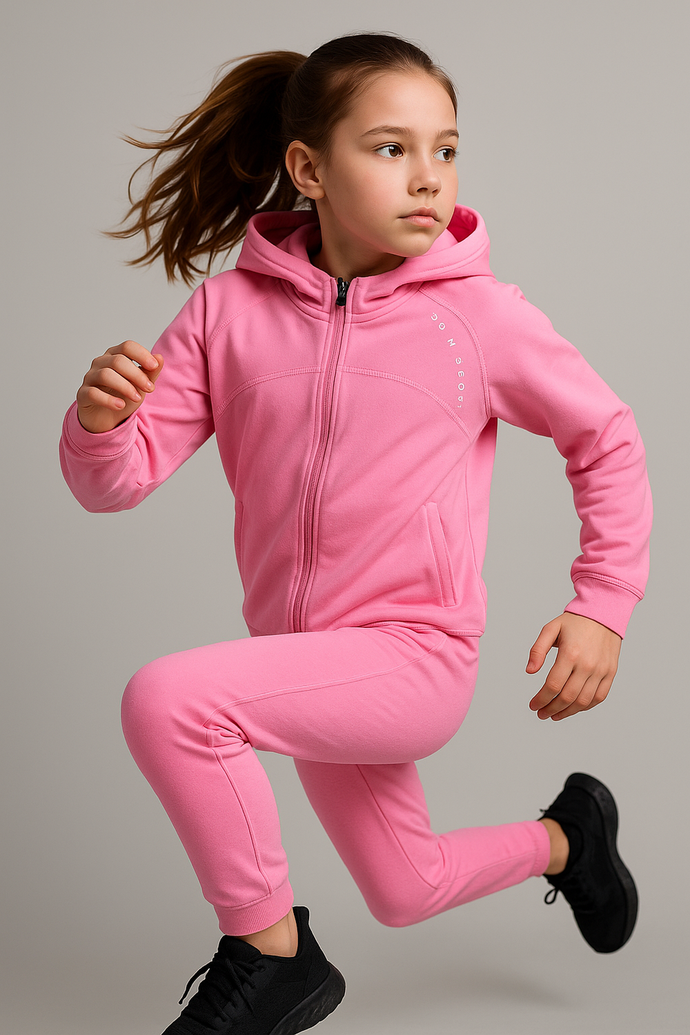 Ensemble Jogging Fille 2 pièces (Veste à capuche + Legging)