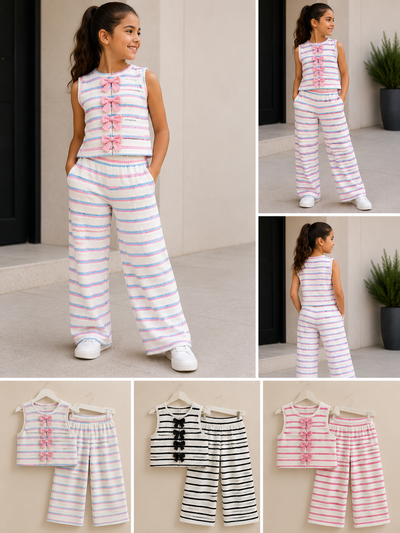 Ensemble fille pantalon large pastel 🎀 Ultra tendance & confortable