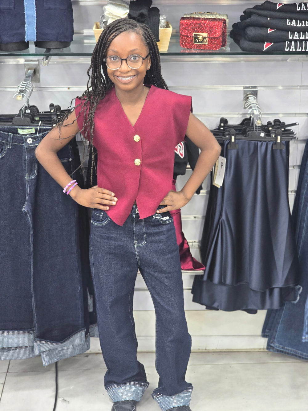 Jeans oversize Paillettes