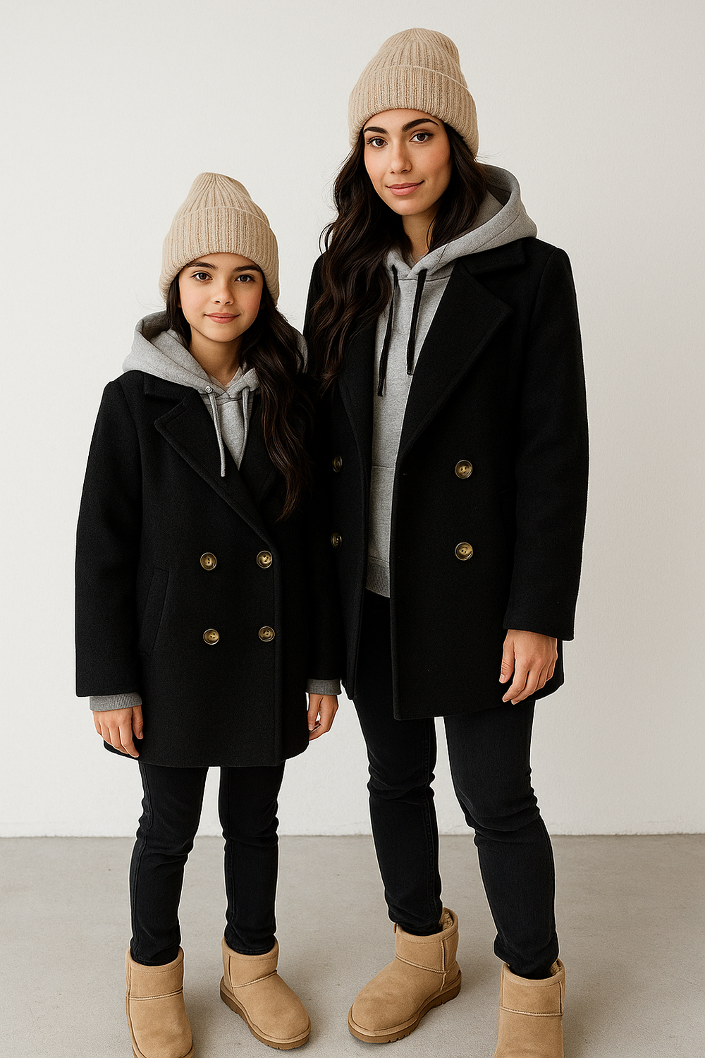 Mère & Fille Matching Coat 🖤✨ (Édition Limitée)