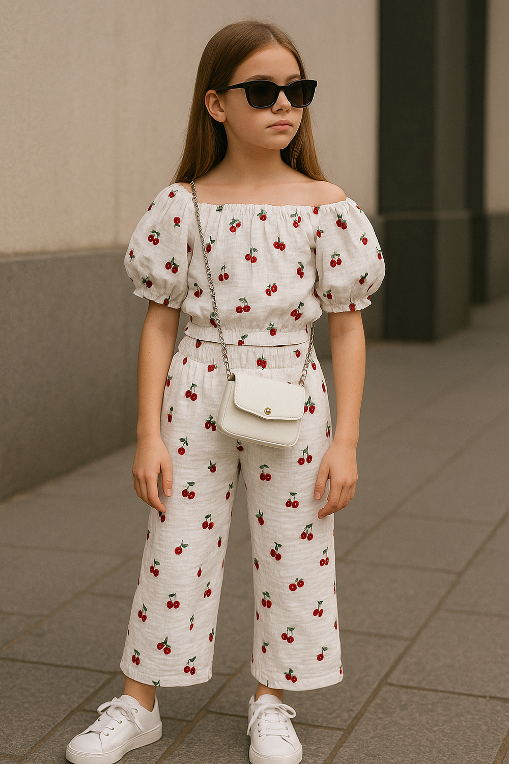 Ensemble Cerises avec Sac – Fille