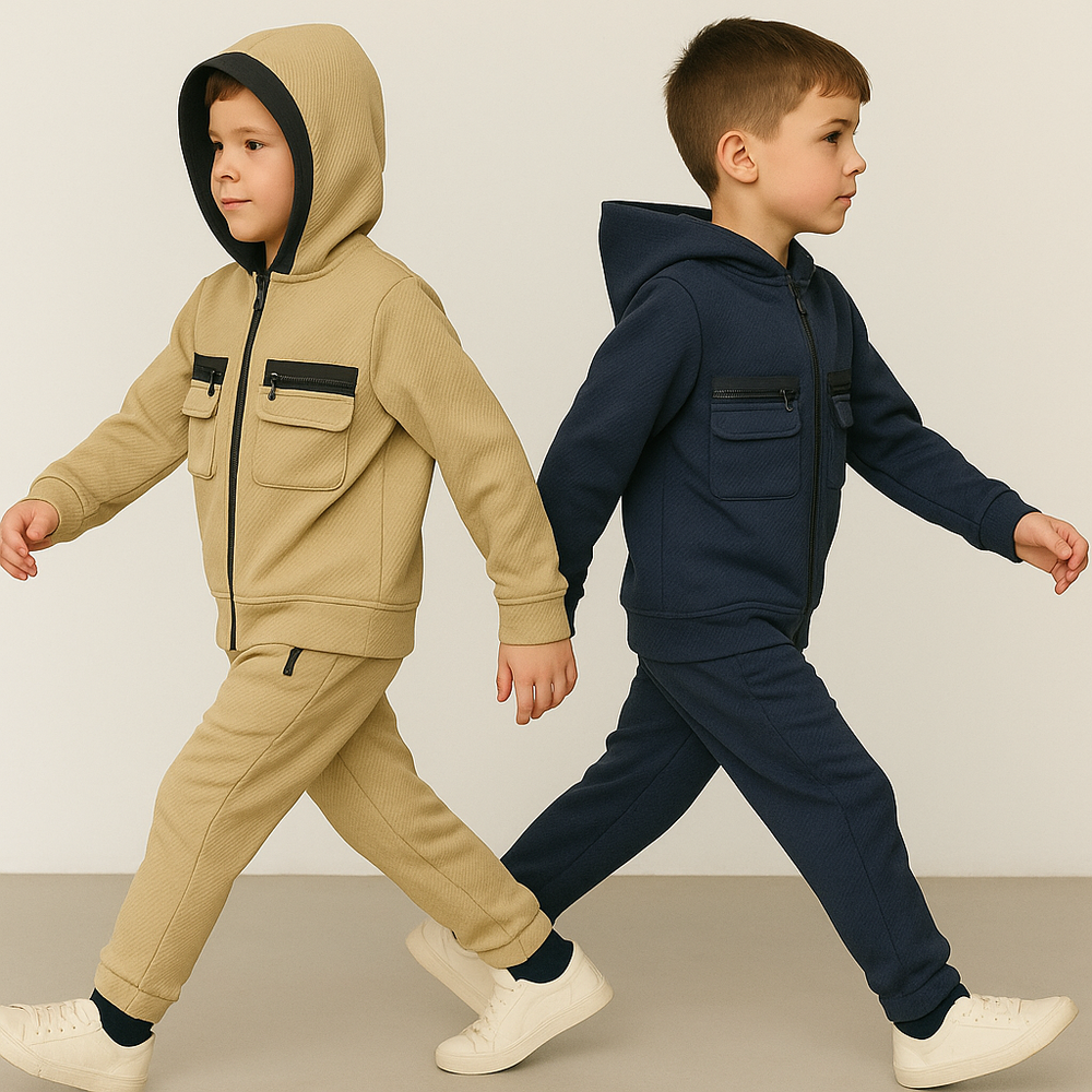 Ensemble garçon tendance 2 pièces – Veste + Pantalon assorti