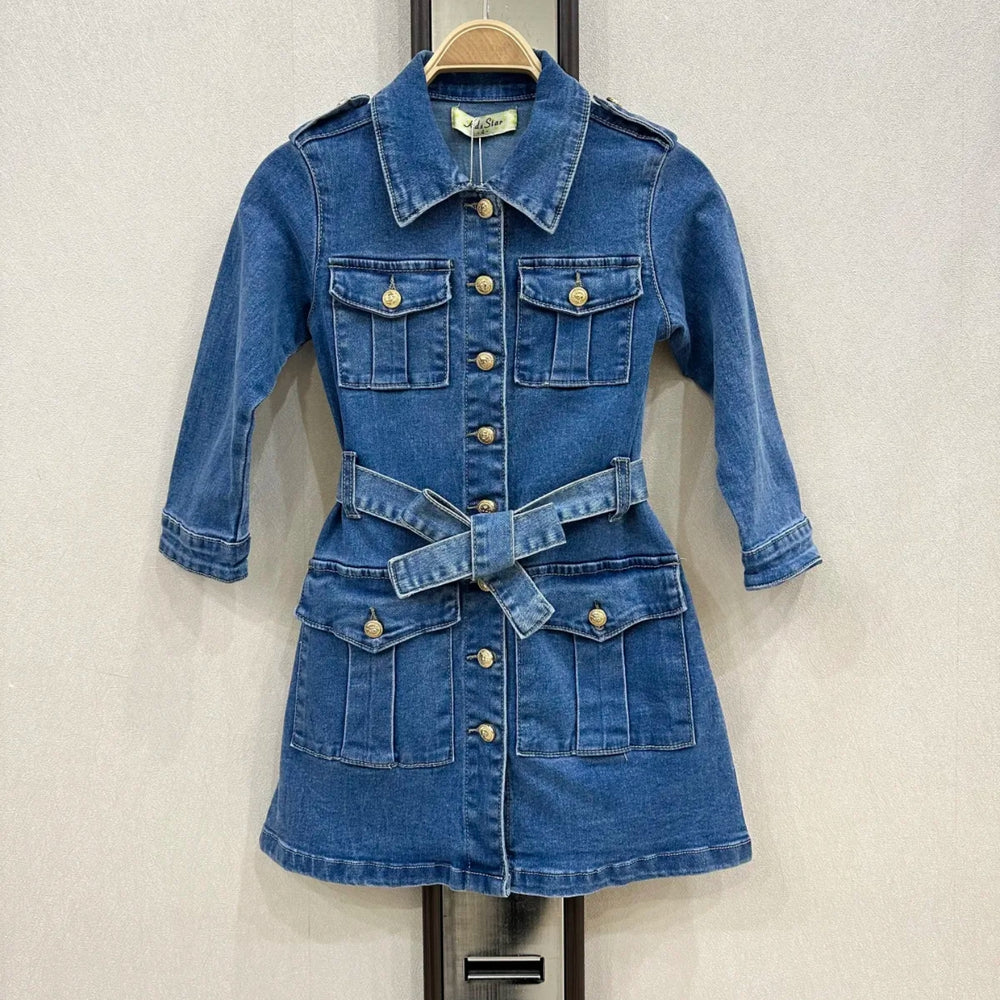 
                      
                        Robe Chemise Denim – Look Stylé pour Fille
                      
                    