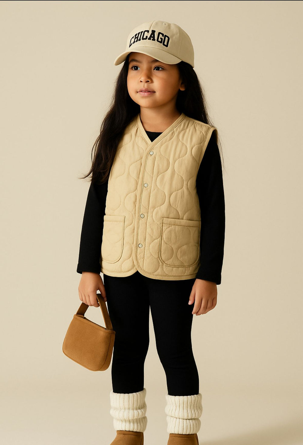 Gilet sans manches matelassé réversible