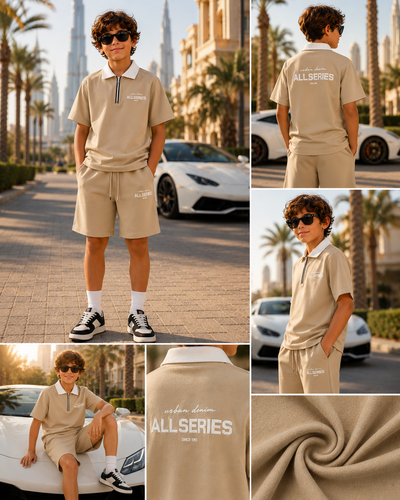 Ensemble garçon été ultra stylé  🔥 dernières tailles Beige