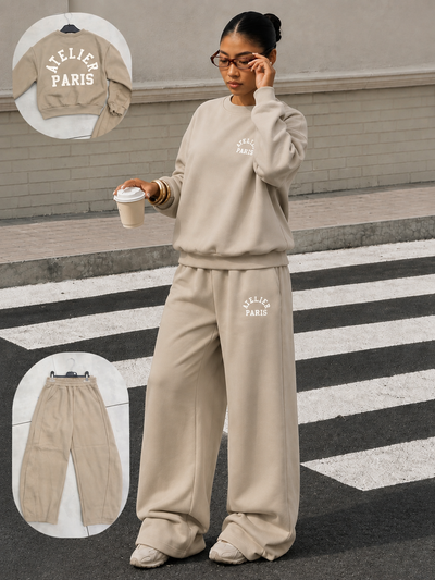 Ensemble jogging 3 COLORIE fille ATELIER PARIS – Sweat oversize & pantalon large | Mode enfant 8 à 16 ans Automne Hiver 2026