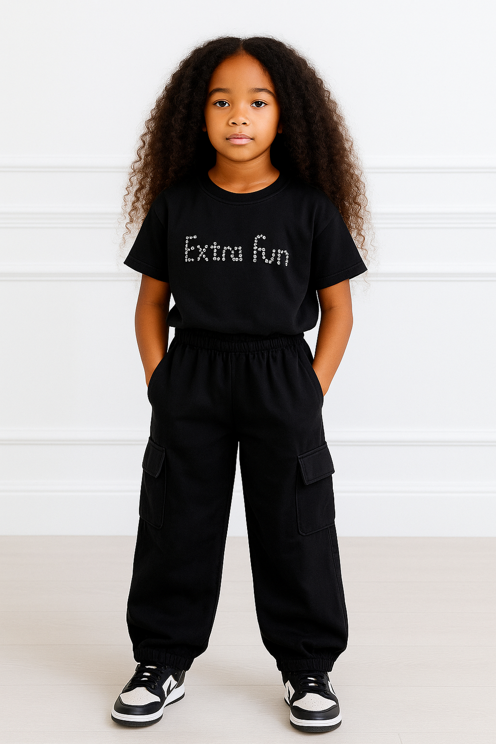 Cargo Oversize Noir – Le Style Streetwear Kids
